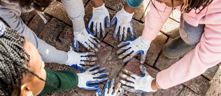 Hands in a circle. 
Source: The Nature Conservancy